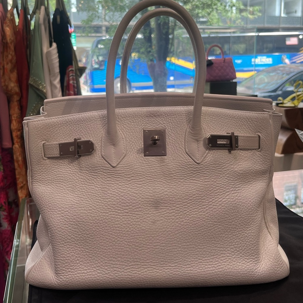 Hermes Clemence Birkin 35 bag Authentic Leather No key/lock Pristine Like New! - Picture 5 of 10